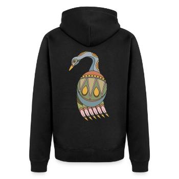 Oies Signes du zodiaque Amérindiens - Veste à capuche bio Premium Unisexe - noir - Dos - Nico (187cm)