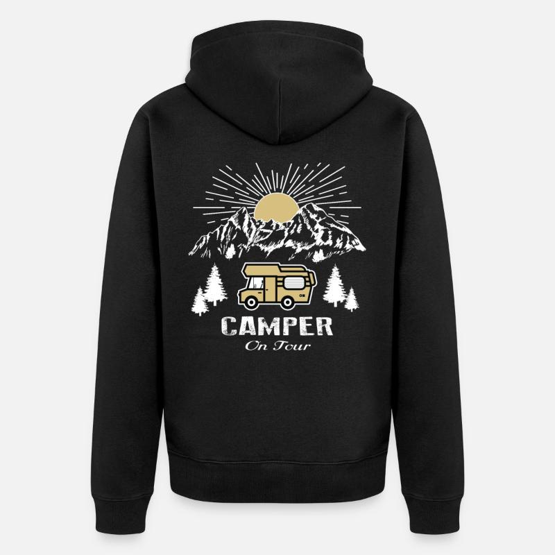 Camping campingbus Camping - Veste à capuche bio Premium Unisexe - noir