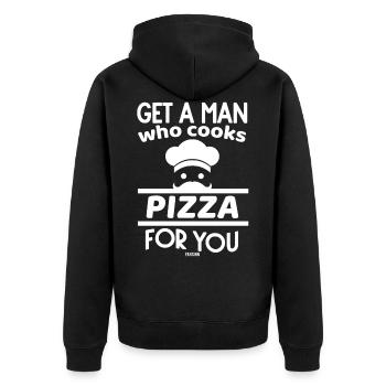 Pizzeria Pizzaiolo Spruch - Veste à capuche bio Premium Unisexe - noir - Dos - Nico (187cm)