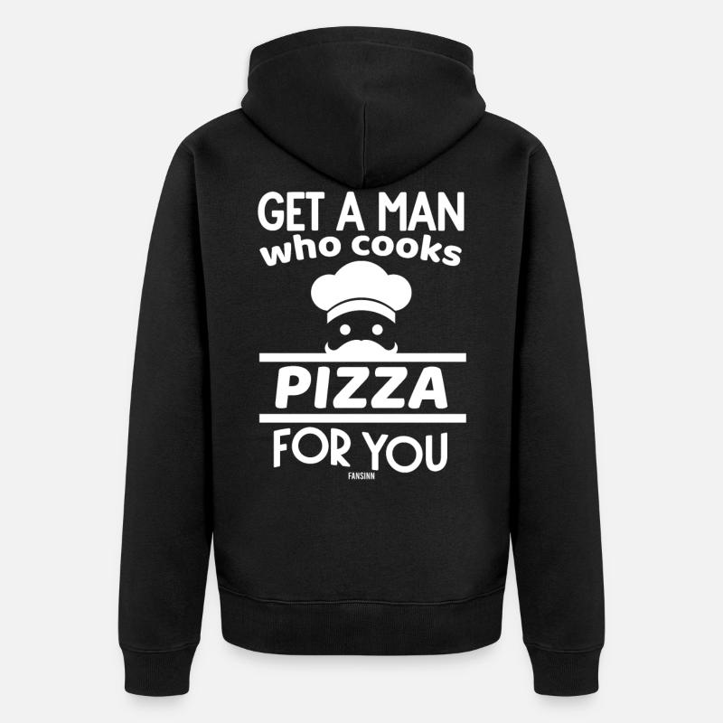 Pizzeria Pizzaiolo Spruch - Veste à capuche bio Premium Unisexe - noir