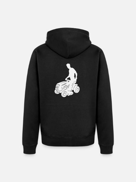 Rasentraktor Rasenmähen Aufsitzmäher Rasenmäher - Unisex Premium Bio Zip Hoodie - Schwarz