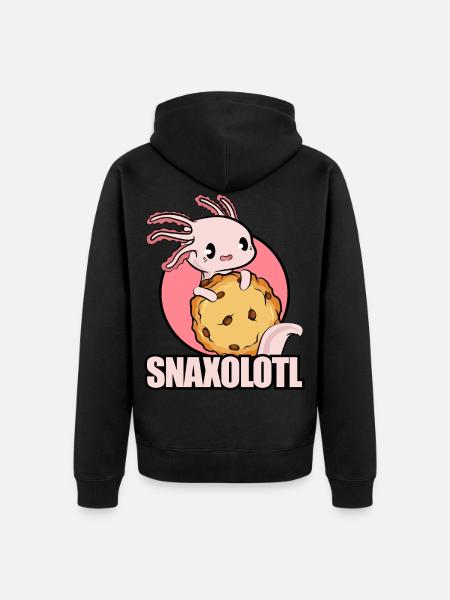 Axolotl Snaxolotl - Unisex Premium Organic Zip Hoodie - black