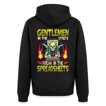 Buchhalter Steuerberater Beruf Lustig Steuern - Unisex Premium Bio Zip Hoodie - Schwarz - Hinten - Nico (187cm)