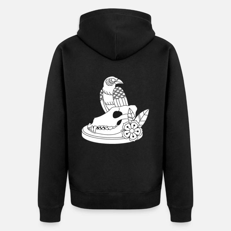 Dark Academia Rabe - Veste à capuche bio Premium Unisexe - noir