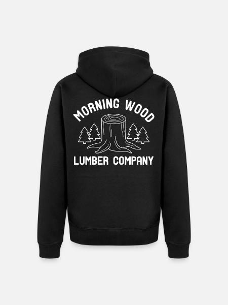 Morning Wood Lumber Company Outdoors Woodworking - Premium økologisk unisex-hættejakke - sort