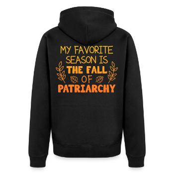 My Favorite Season Is The Fall Of Patriarchy Femin - Veste à capuche bio Premium Unisexe - noir - Dos - Nico (187cm)