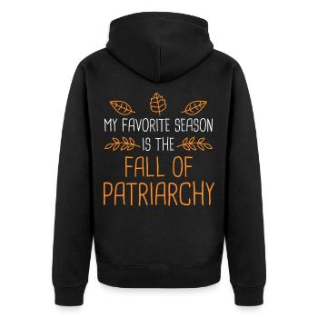 My Favorite Season Is The Fall Of Patriarchy - Veste à capuche bio Premium Unisexe - noir - Dos - Nico (187cm)