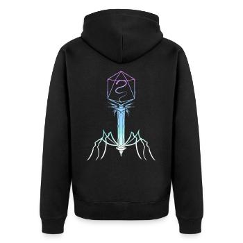 Microbiology Virus Biology Virology Viral - Unisex Premium Organic Zip Hoodie - black - Back - Nico (187cm)