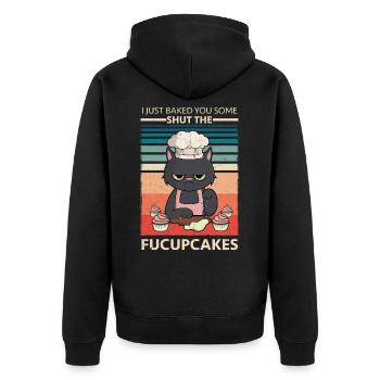 I just baked you some shut the fucupcakes Design - Veste à capuche bio Premium Unisexe - noir - Dos - Nico (187cm)
