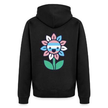 Transgenre Genderqueer Trans - Veste à capuche bio Premium Unisexe - noir - Dos - Nico (187cm)