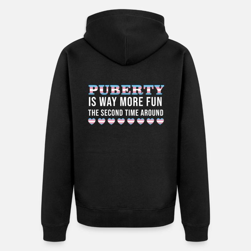 Transgenre Genderqueer Trans - Veste à capuche bio Premium Unisexe - noir