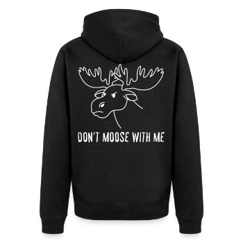 Dont Moose With Me - Veste à capuche bio Premium Unisexe - noir - Dos - Nico (187cm)