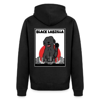 Schwarz labzilla | Funny Lab Labrador Retriever - Veste à capuche bio Premium Unisexe - noir - Dos - Nico (187cm)