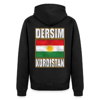 Dersim Kurdistan, Kurdistan Flag, Kurdish Flag - Unisex Premium Organic Zip Hoodie - black - Back - Nico (187cm)