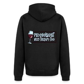 Psychologue Thérapeute Thérapie Psychologue Profession - Veste à capuche bio Premium Unisexe - noir - Dos - Nico (187cm)