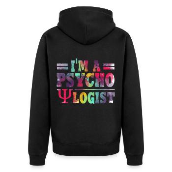 Psychologue Thérapeute Thérapie Psychologue Profession - Veste à capuche bio Premium Unisexe - noir - Dos - Nico (187cm)