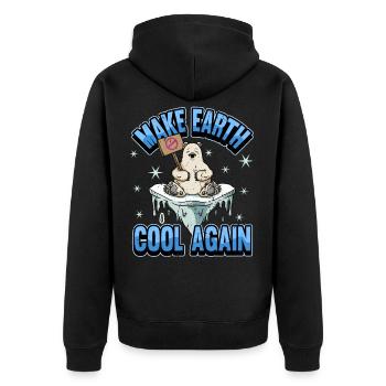 Ours polaire Changement climatique Activistes du réchauffement climatique - Veste à capuche bio Premium Unisexe - noir - Dos - Nico (187cm)