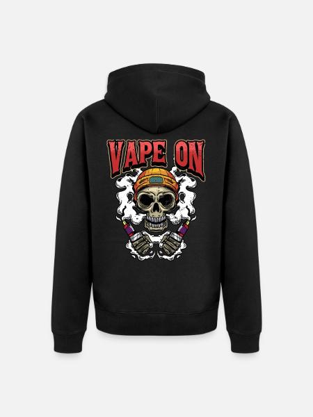 Vape Vaper Vaping Saying Gift - Unisex Premium Organic Zip Hoodie - black
