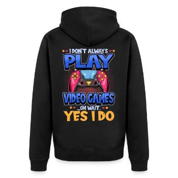 Gamer Jeux vidéo Spurch Gaming Drôle Cadeau - Veste à capuche bio Premium Unisexe - noir - Dos - Nico (187cm)