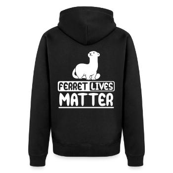 Ferret lives matter - Veste à capuche bio Premium Unisexe - noir - Dos - Nico (187cm)