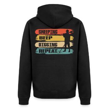 Sweeping Beep Digging Repeat Sondeln Sondler - Veste à capuche bio Premium Unisexe - noir - Dos - Nico (187cm)