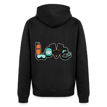 Diving Snorkeling Holiday Coral Reef Divers - Unisex Premium Organic Zip Hoodie - black - Back - Nico (187cm)