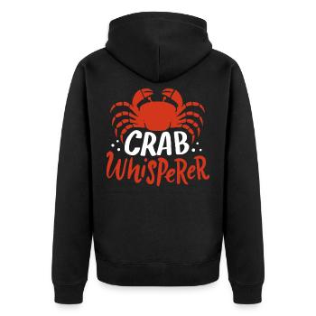 Krebse Krabbe Krabben - Unisex Premium Bio Zip Hoodie - Schwarz - Hinten - Nico (187cm)