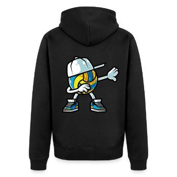 Formation de volley-ball motif équipe de volley-ball - Veste à capuche bio Premium Unisexe - noir - Dos - Nico (187cm)