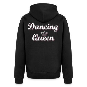 Dancing Queen Dance Shirt For Music Lovers - Unisex Premium Organic Zip Hoodie - black - Back - Nico (187cm)