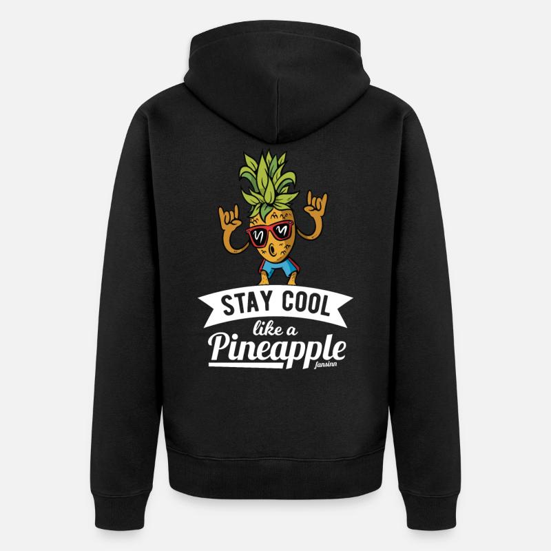 Ananas - Veste à capuche bio Premium Unisexe - noir