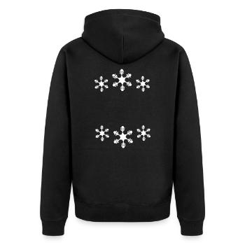 Hiver Noël Flocon de neige cadre - Veste à capuche bio Premium Unisexe - noir - Dos - Nico (187cm)