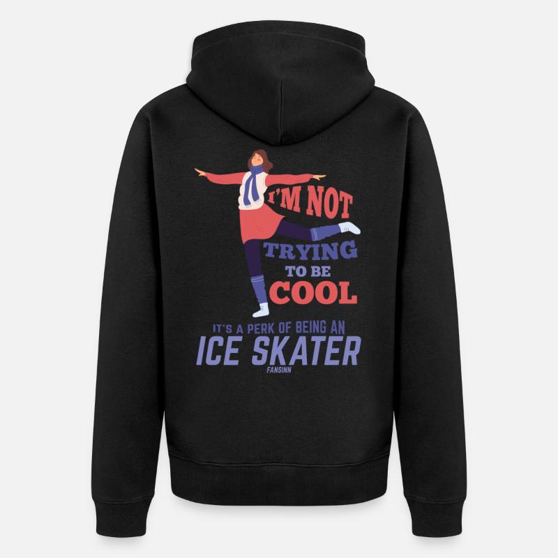Eiskunstlauf Eislaufen - Unisex Premium Bio Zip Hoodie - Schwarz
