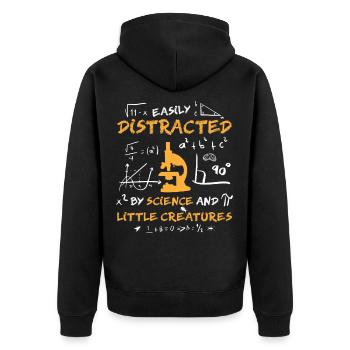 Microbiologie Biologie Microscopes Scientifiques - Veste à capuche bio Premium Unisexe - noir - Dos - Nico (187cm)