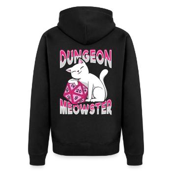 Dungeon Meowster Shirt pour RPG Gamer - Veste à capuche bio Premium Unisexe - noir - Dos - Nico (187cm)
