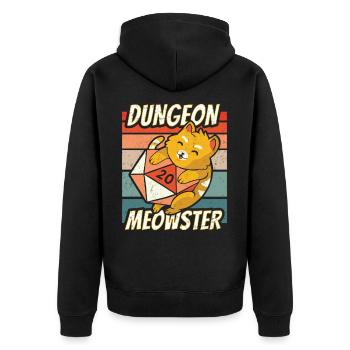 Dungeon Meowster Shirt pour RPG Gamer - Veste à capuche bio Premium Unisexe - noir - Dos - Nico (187cm)