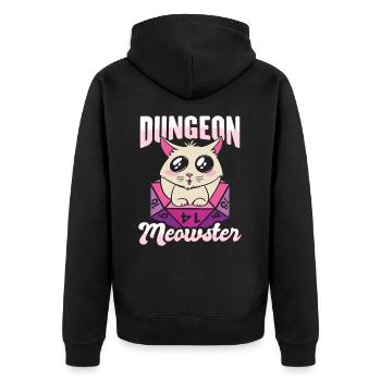 Dungeon Meowster Shirt pour RPG Gamer - Veste à capuche bio Premium Unisexe - noir - Dos - Nico (187cm)