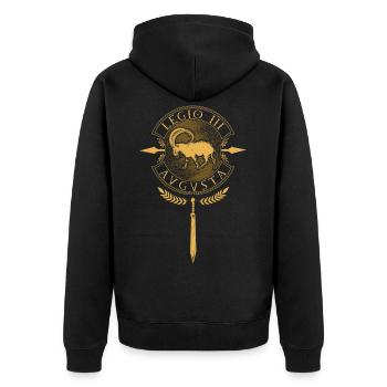 Legio III Augusta - Légion romaine - Veste à capuche bio Premium Unisexe - noir - Dos - Nico (187cm)