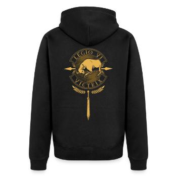Legio VI Victrix - Légion romaine - Veste à capuche bio Premium Unisexe - noir - Dos - Nico (187cm)