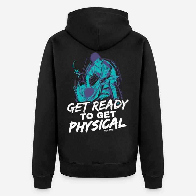 Aïkido - Veste à capuche bio Premium Unisexe - noir