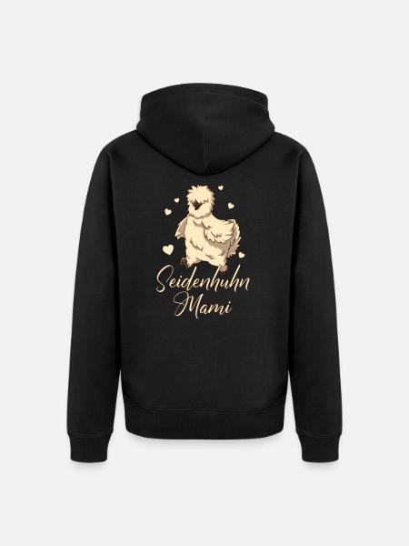 Silk Chicken Mommy - Silk Chicken - Unisex Premium Organic Zip Hoodie - black