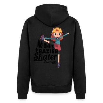 Skater Girl Rides Inliner Skates - Veste à capuche bio Premium Unisexe - noir - Dos - Nico (187cm)