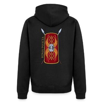 Bouclier romain Scutum avec lances - Roma Invicta - Veste à capuche bio Premium Unisexe - noir - Dos - Nico (187cm)