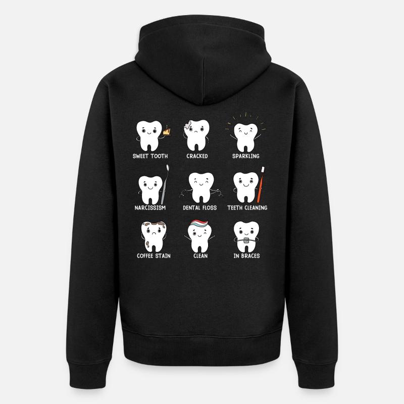 Dent - Veste à capuche bio Premium Unisexe - noir