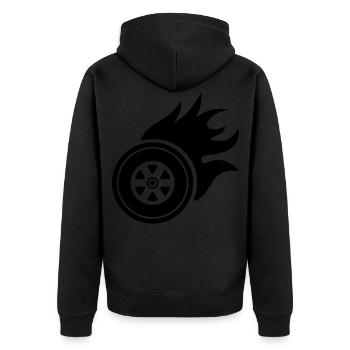 Incendie de pneus - Veste à capuche bio Premium Unisexe - noir - Dos - Nico (187cm)