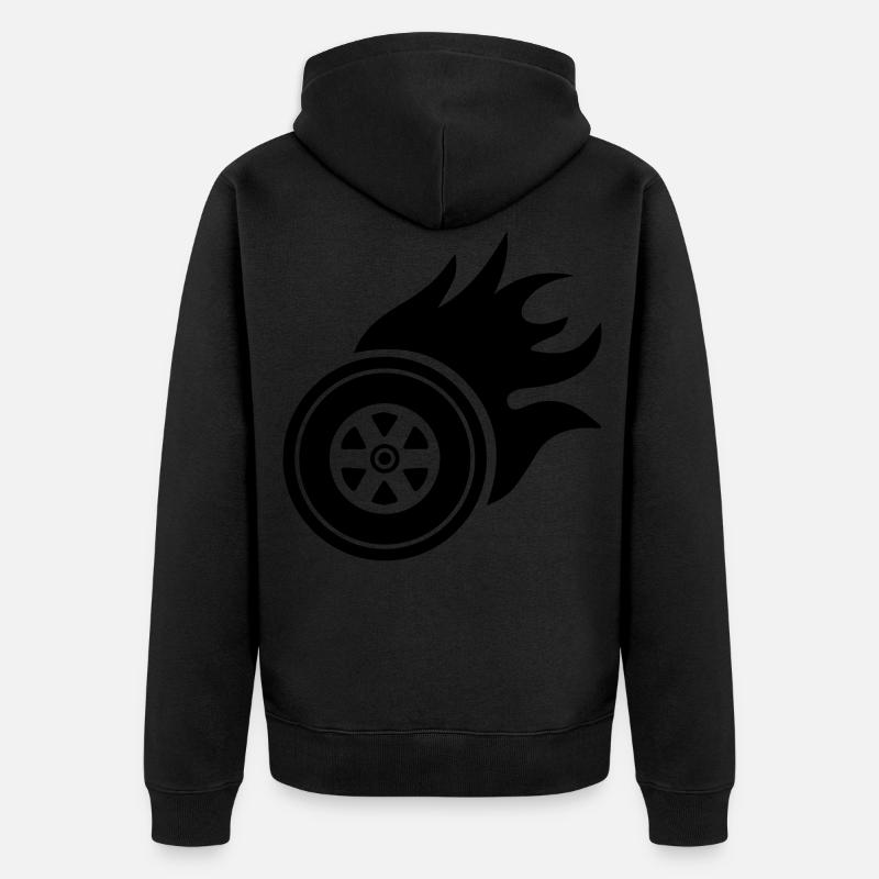 Incendie de pneus - Veste à capuche bio Premium Unisexe - noir