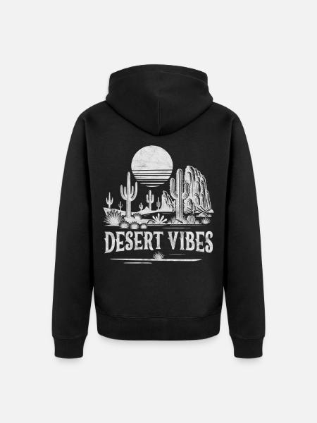 Desert Vibes - Unisex Premium Organic Zip Hoodie - black