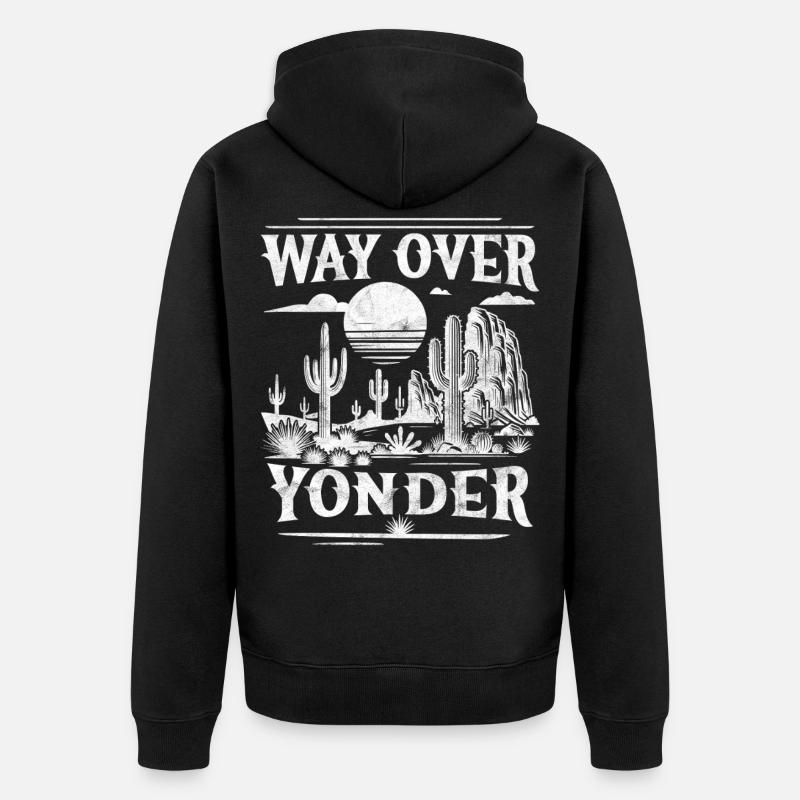 Weit drüben - Unisex Premium Bio Zip Hoodie - Schwarz