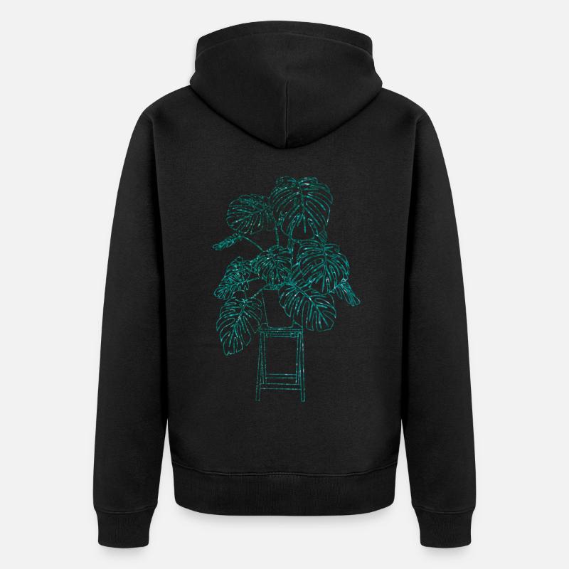 Monstera - Veste à capuche bio Premium Unisexe - noir