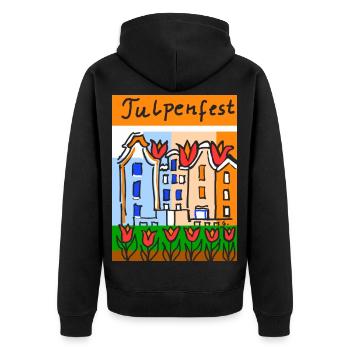 EG Tulipes I Festival des tulipes I Potsdam I Hollande IUrurlaub - Veste à capuche bio Premium Unisexe - noir - Dos - Nico (187cm)