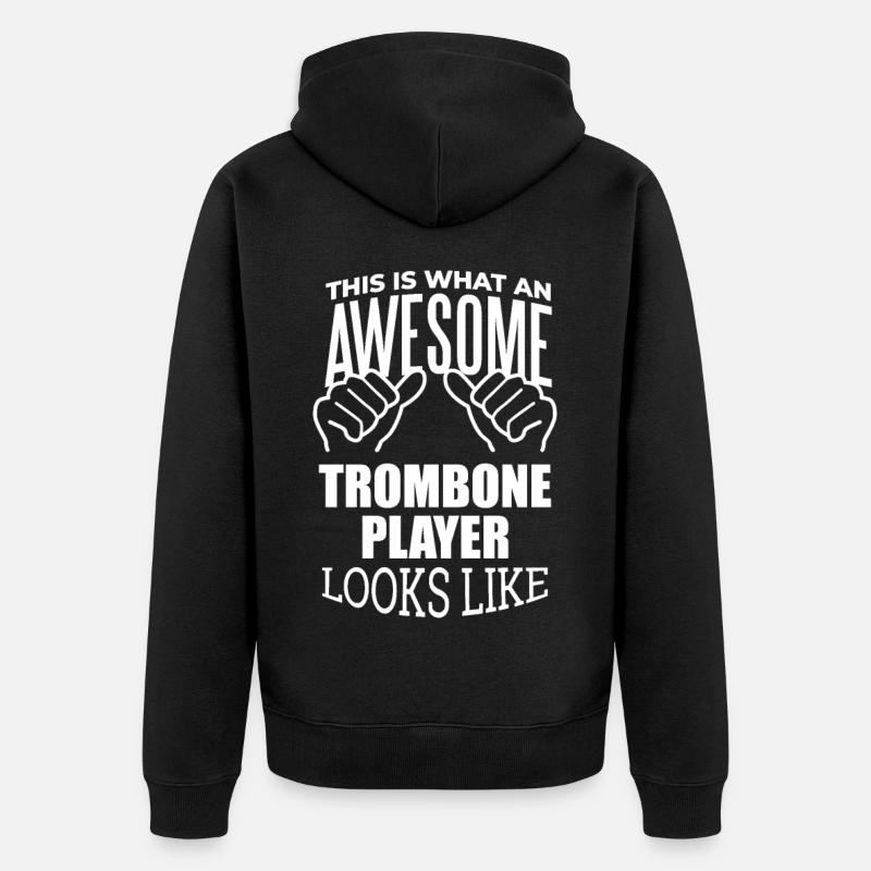 trombone - Veste à capuche bio Premium Unisexe - noir